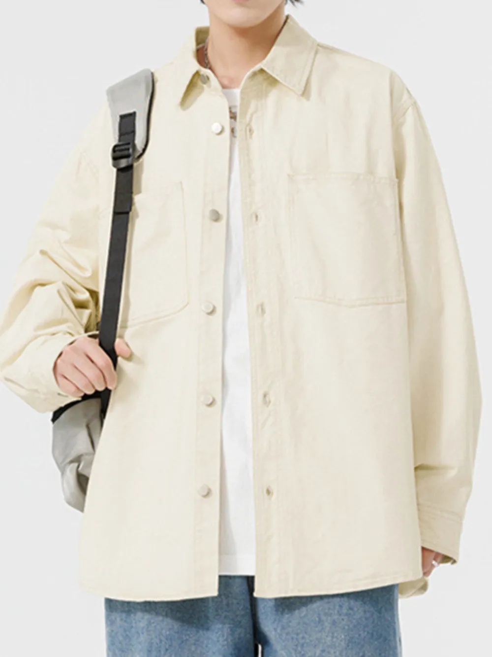 Men's Button Up Long Sleeve Shirt, image 4