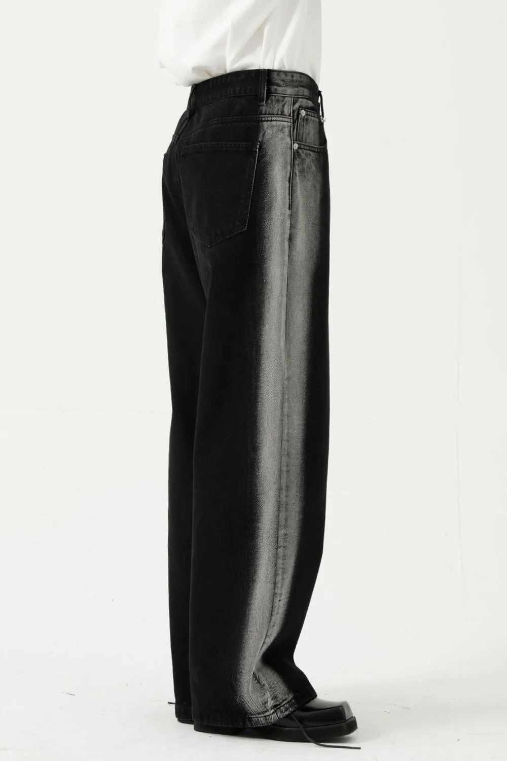 Side Contrast Jeans with Pockets, image 3