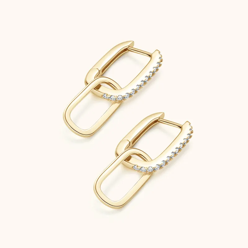 925 Sterling Silver Moissanite Earrings, image 3
