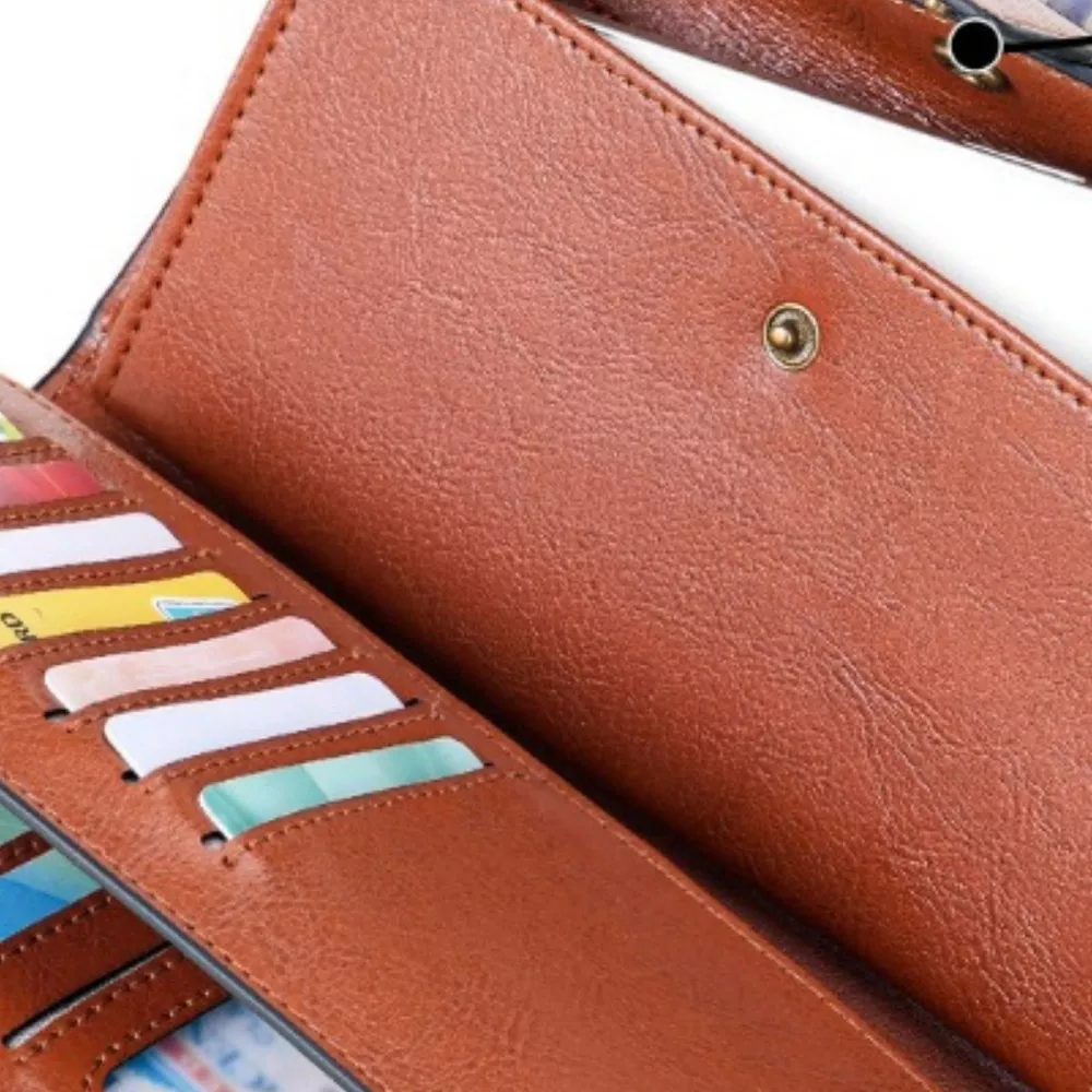Vintage Style Long Leather Wallet, image 4