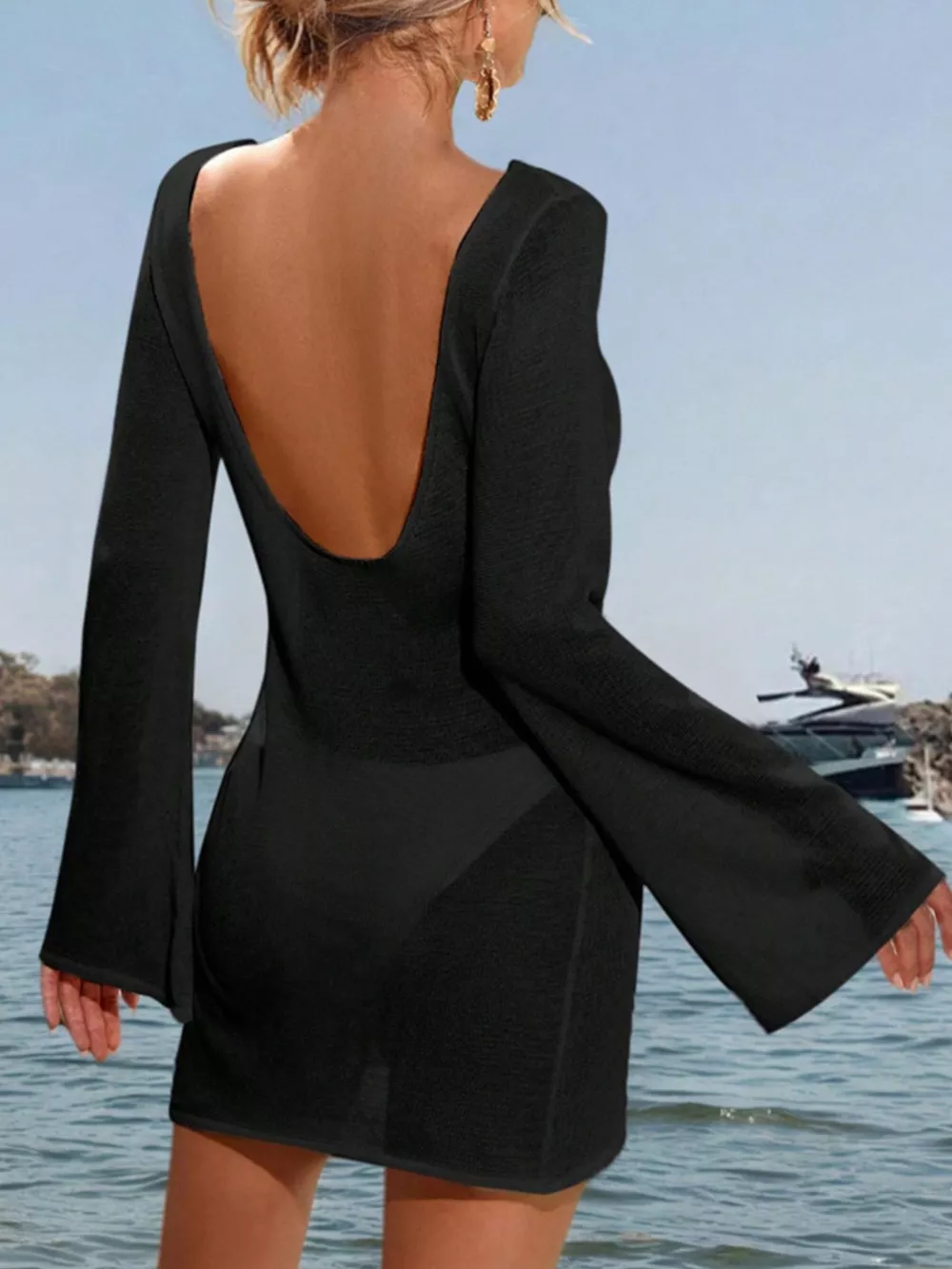 Long Sleeve Cover-Up Dress, image 7