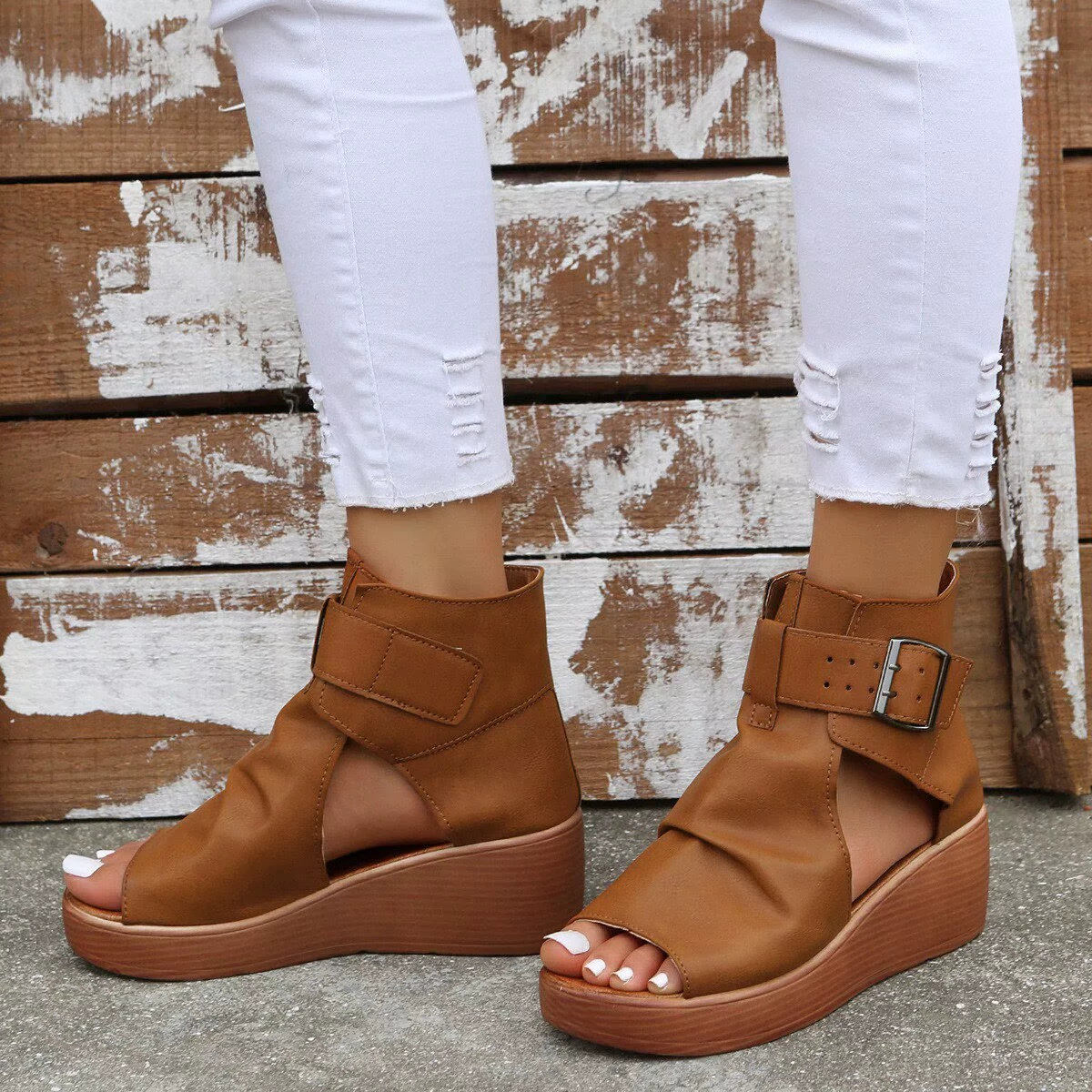 Open Toe Wedge Sandals, image 7