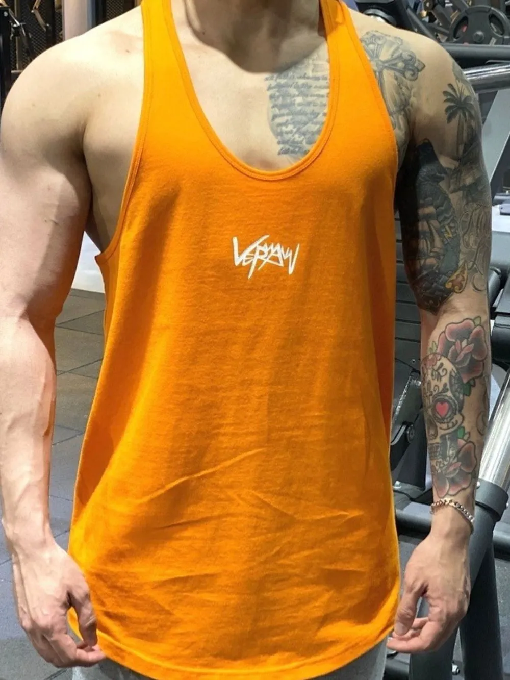 Men's Plus Size Round Neck Racerback Tank, image 4