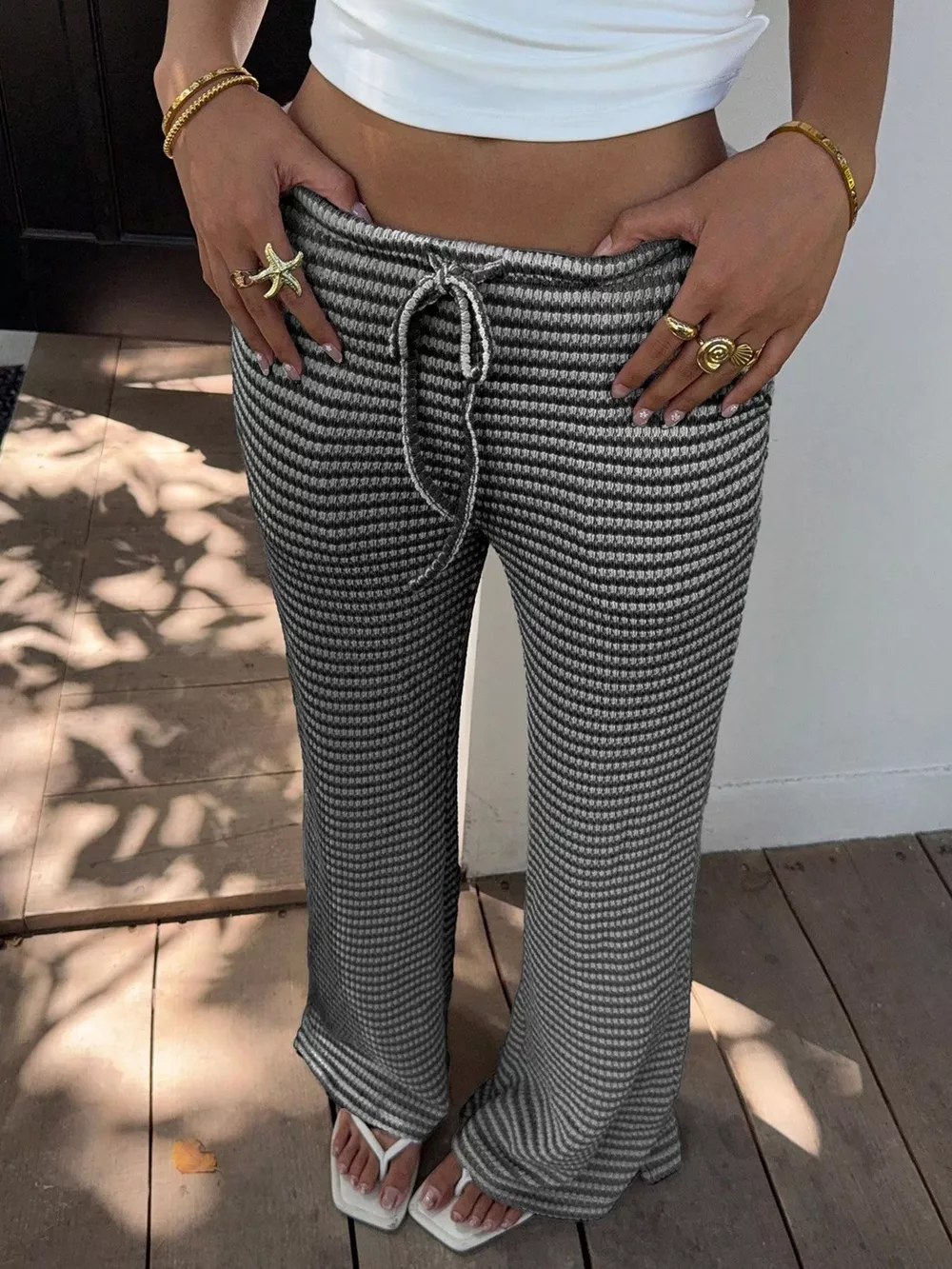 Drawstring Wide Leg Pants, image 16