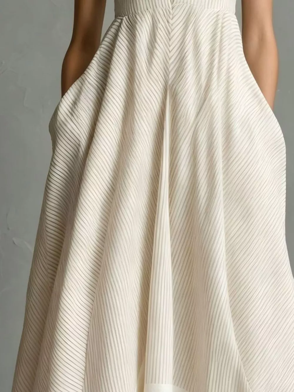 Full Size Striped Halter Neck Maxi Dress with Pockets Plus Size, image 9