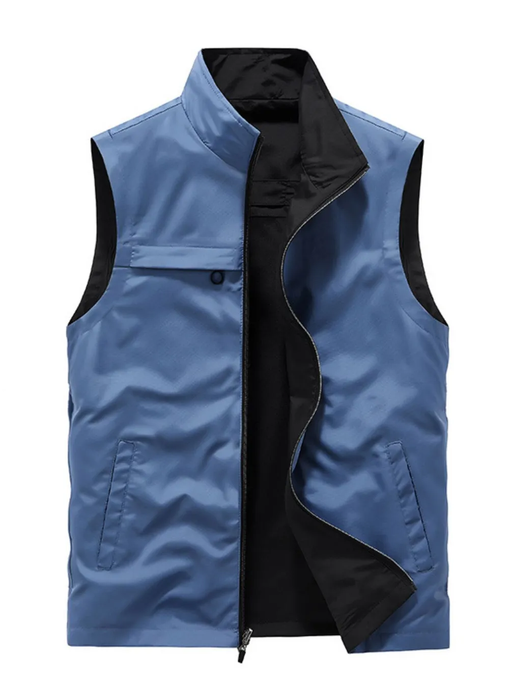 Men's Plus Size Zip Up Vest, image 2