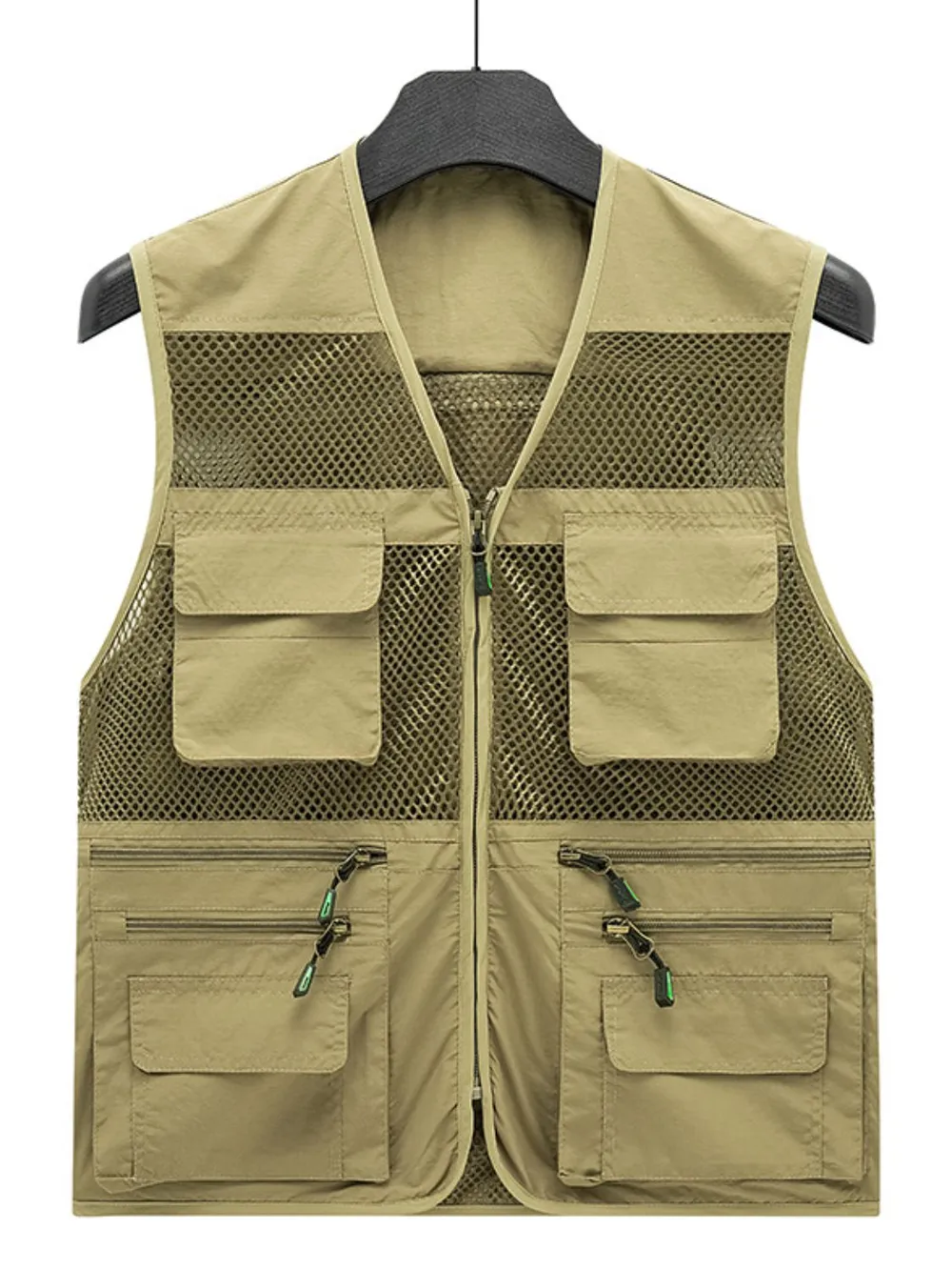 Men's Plus Size Zip Up Mesh Vest, image 7