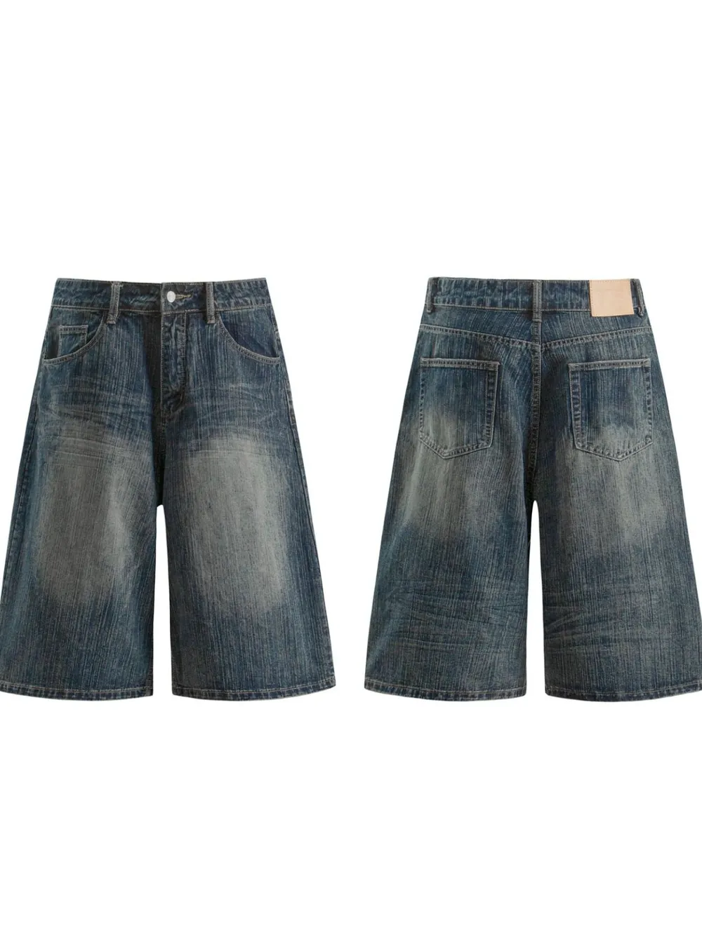 Men's Wide Leg Denim Shorts, image 3