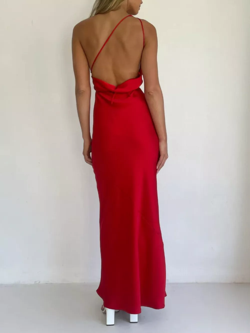 Halter Neck Satin Maxi Dress, image 21