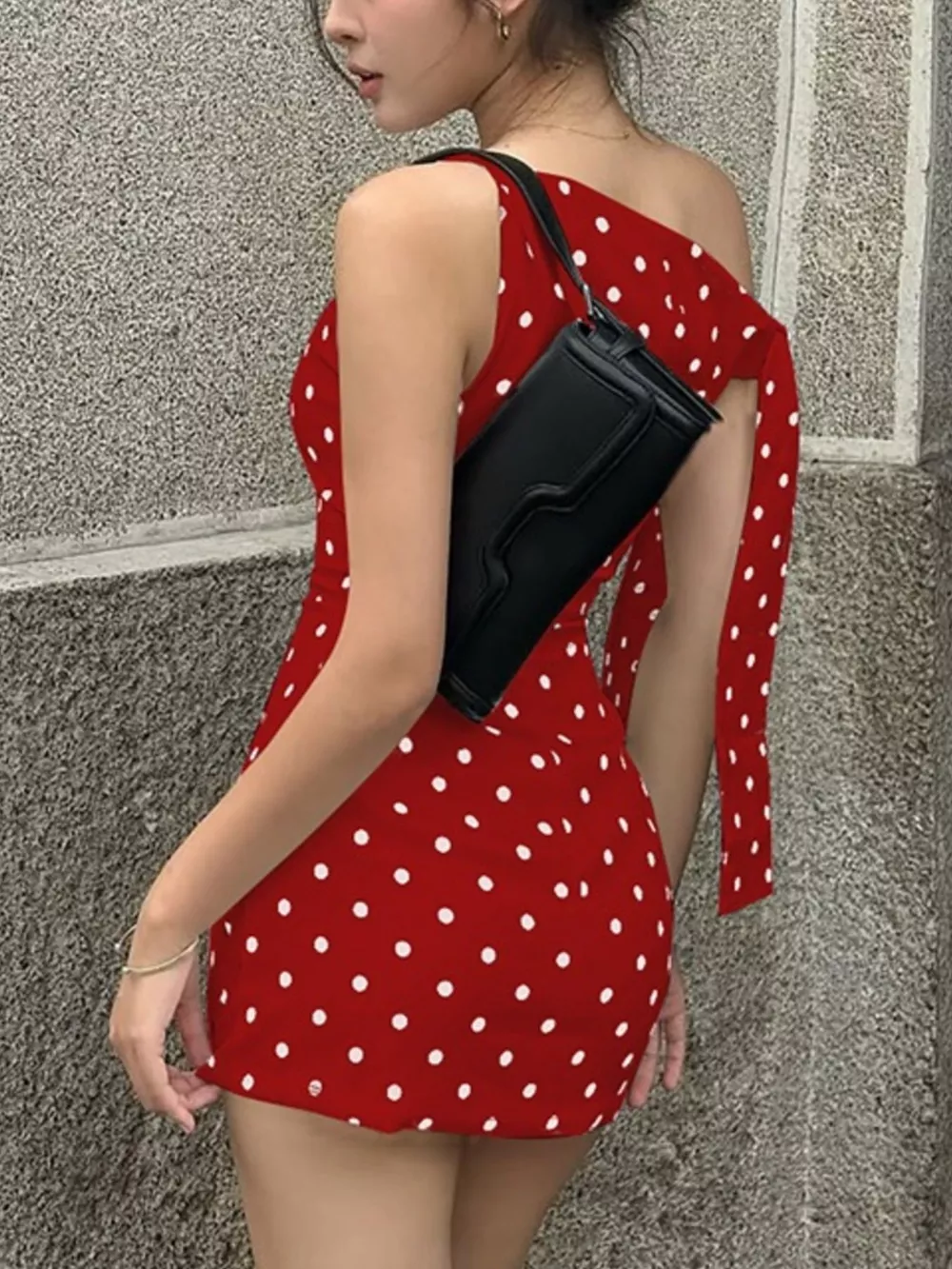 Polka Dot Sleeveless Mini Dress with Bow Accents, image 20
