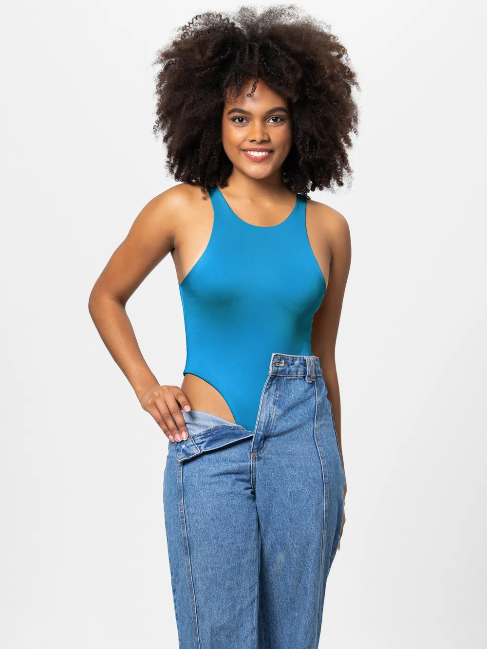 Full Size Round Neck Wide Strap Bodysuit, image 17