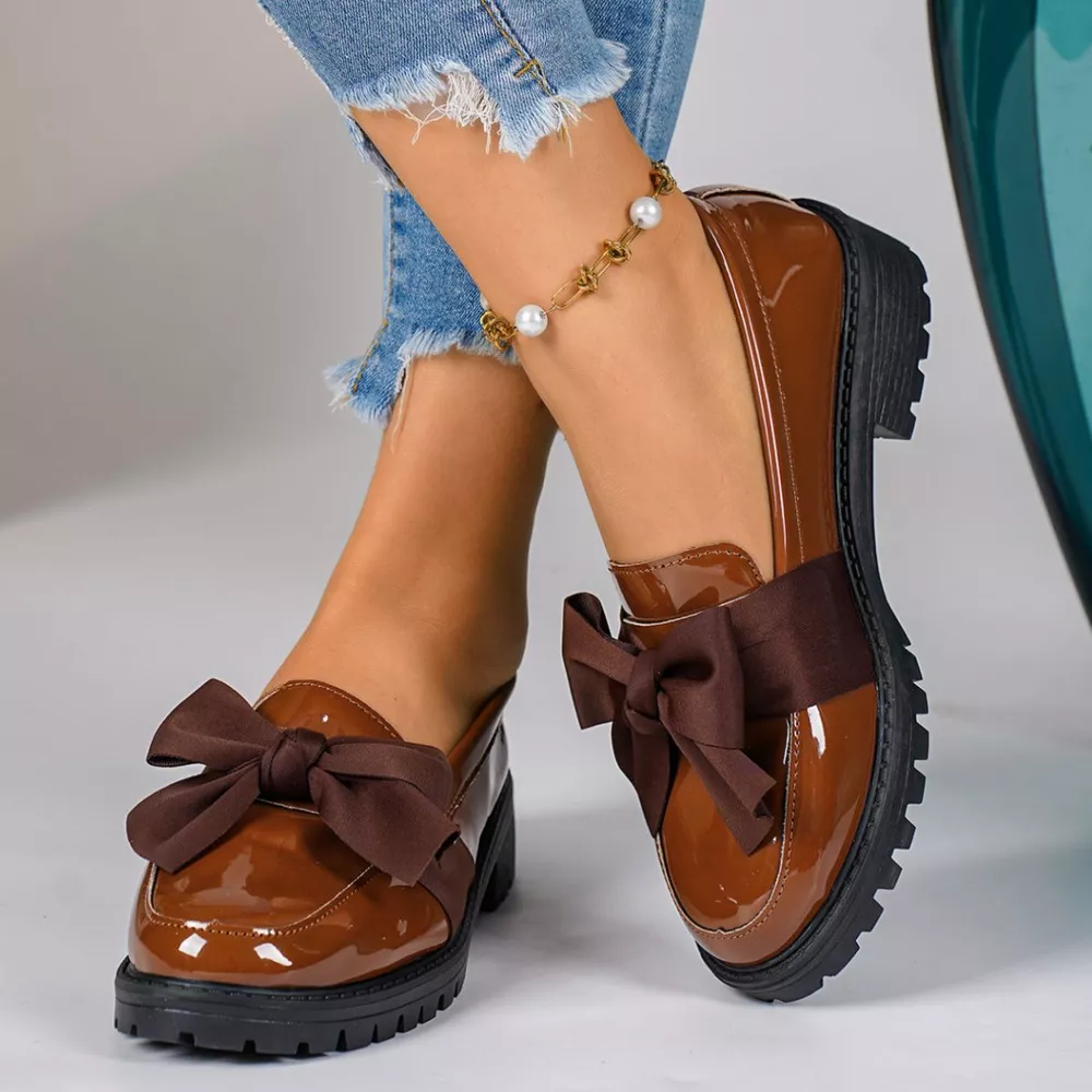 Bow Round Toe Loafers, image 11