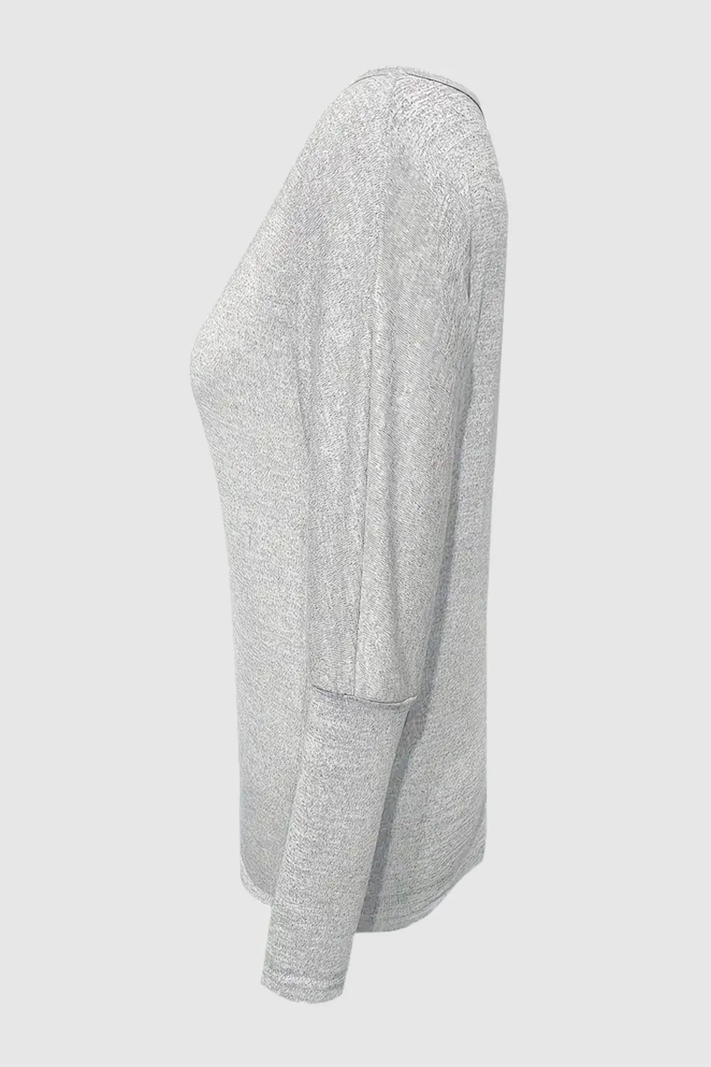 Cutout Round Neck Long Sleeve T-Shirt, image 3