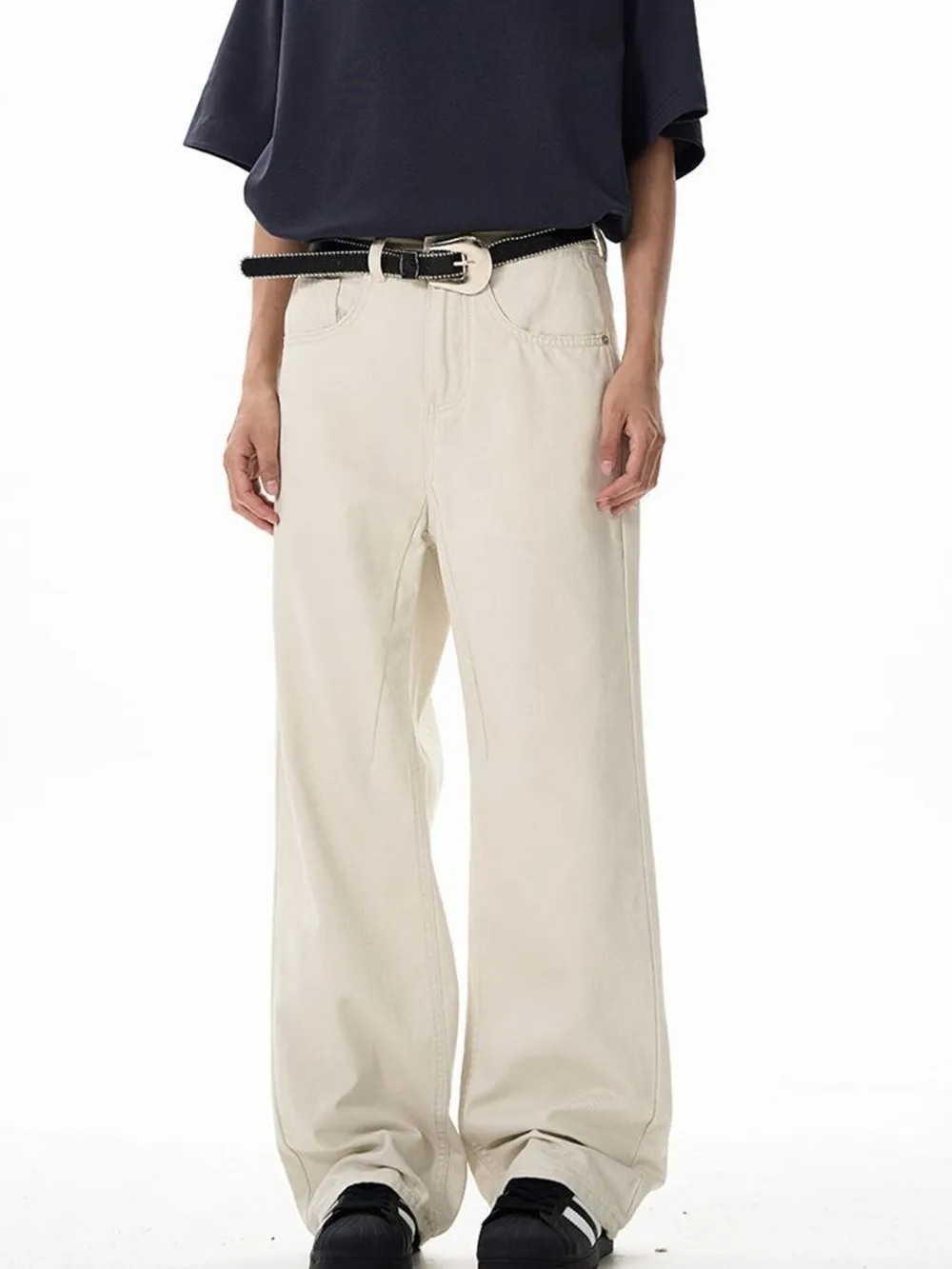 Men's Washed Wide-Leg Cargo Pants, image 12