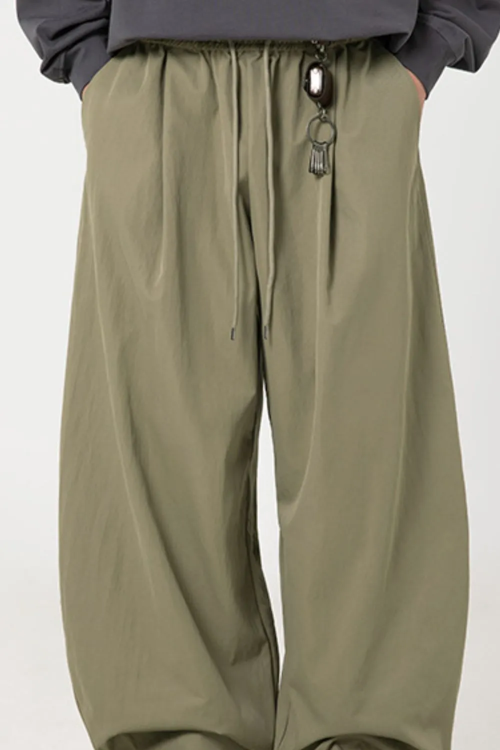 Men's Side Ruched Wide Leg Pants, image 7