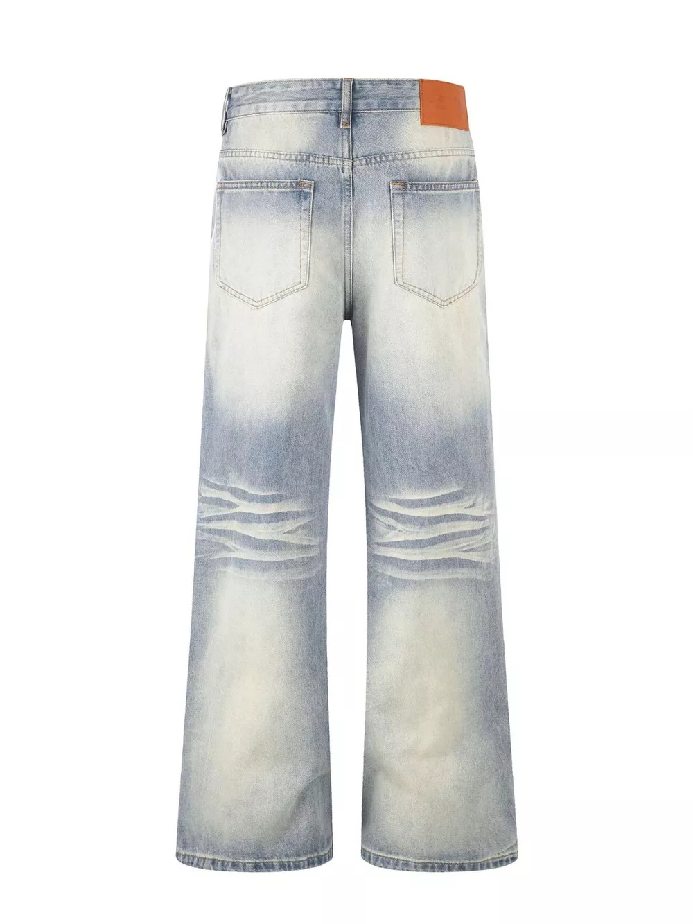 Men's Full Size Vintage Wash Wide Leg Jeans Plus Size, image 3