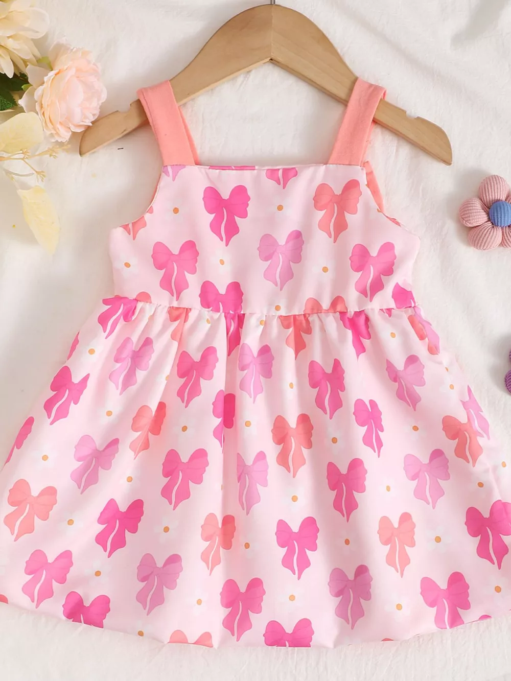 Children's Bow Front Printed Dress, image 17