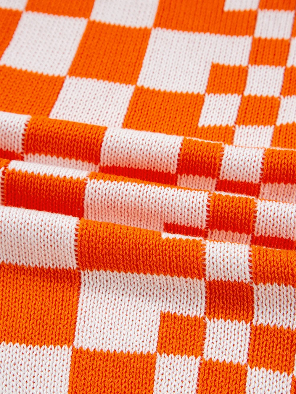 Checkered Pattern Open Front Cardigan, image 5