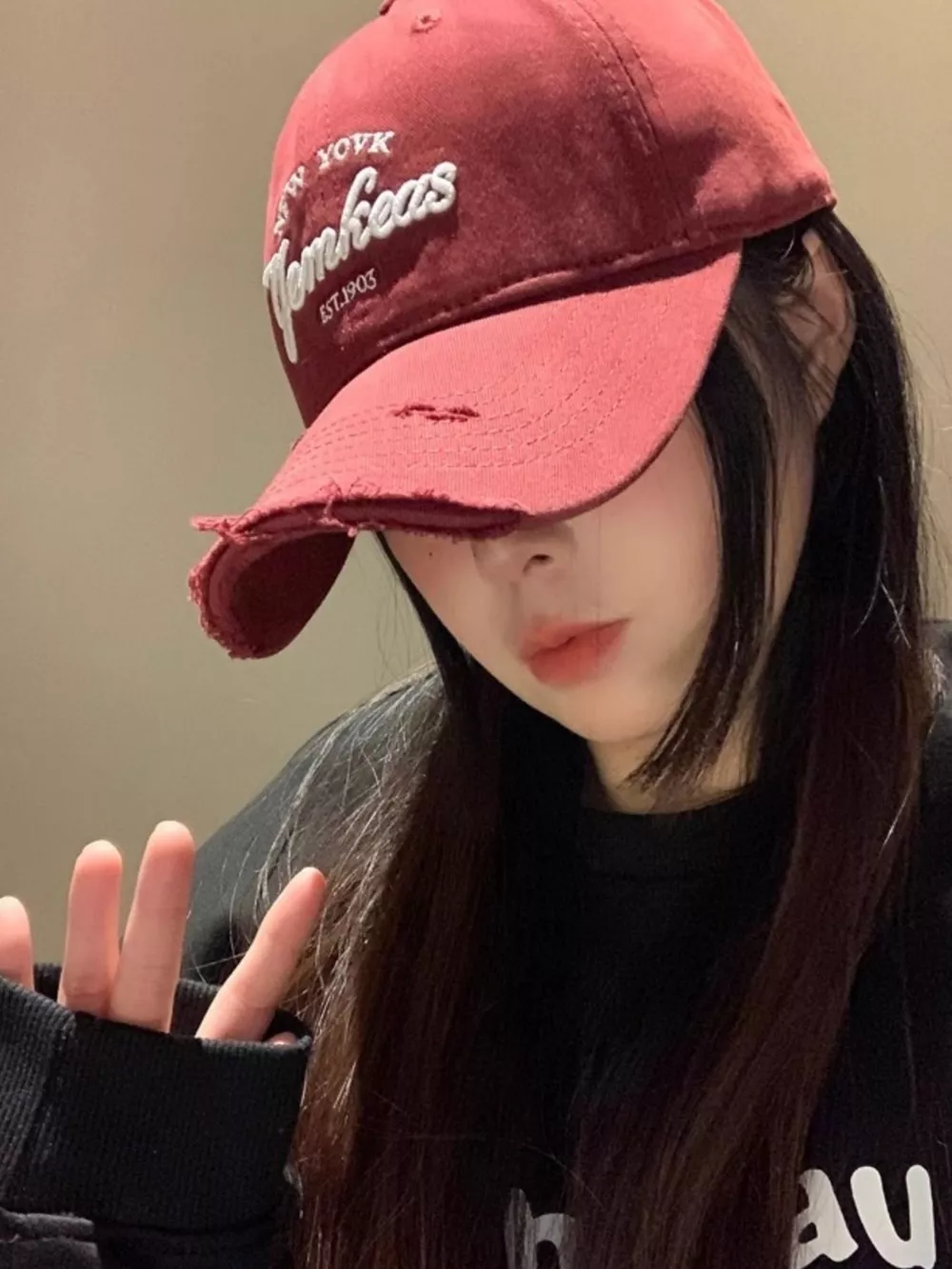 Distressed Embroidered Baseball Cap, image 5