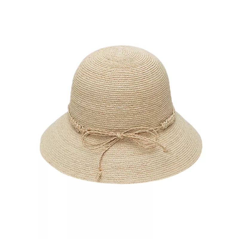 Straw Bucket Hat with Decorative Band, image 5
