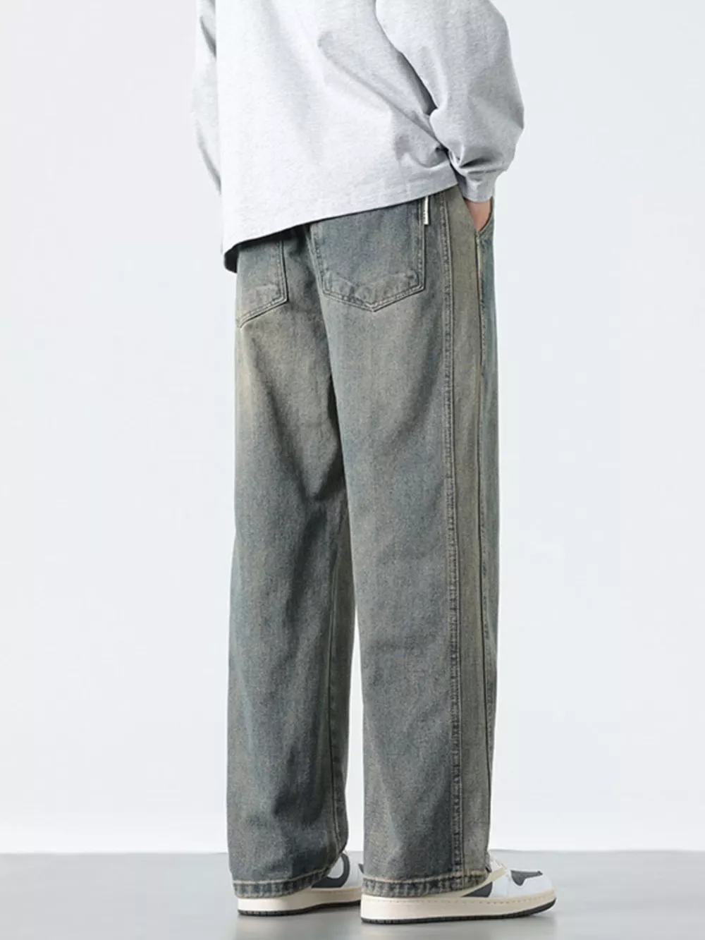 Men's Plus Size Wide Leg Jeans, image 6