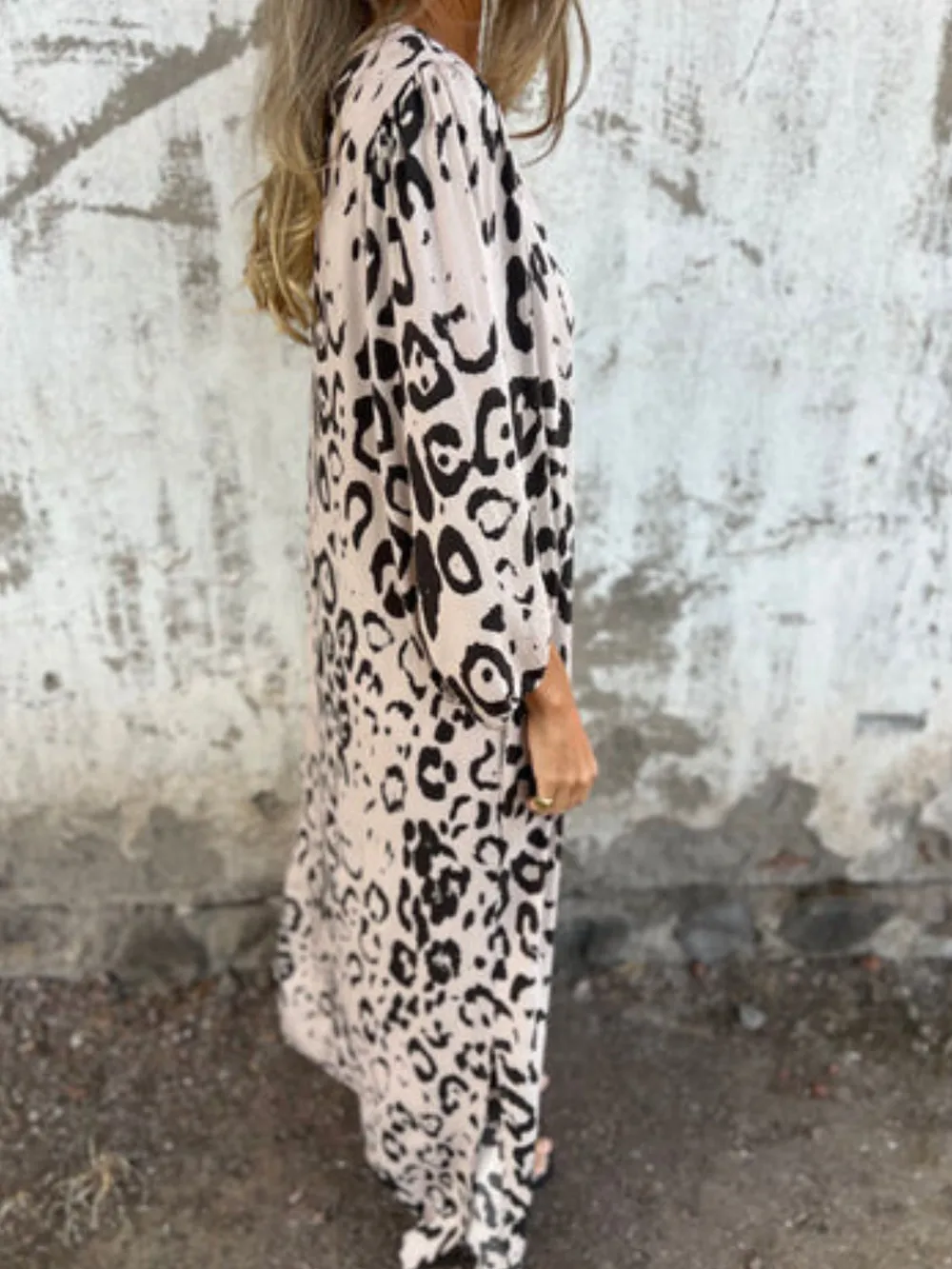 Full Size Printed V-Neck Dress with Pockets Plus Size, image 23