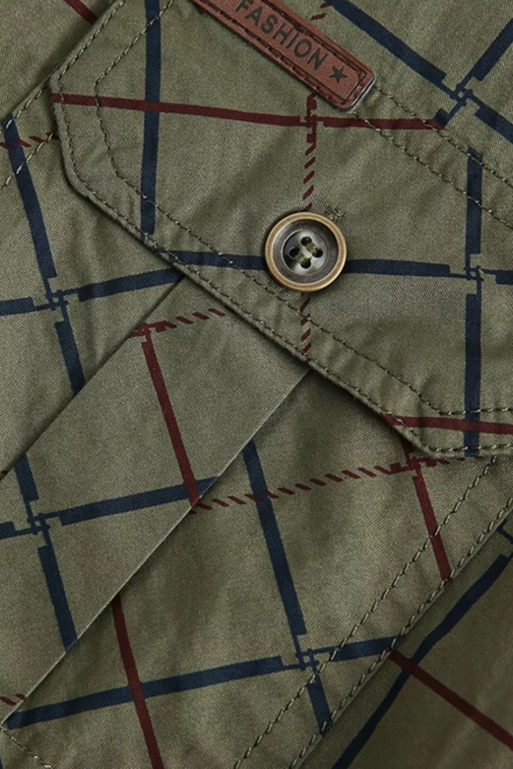 Men's Plus Size Casual Plaid Short Sleeve Shirt, image 3