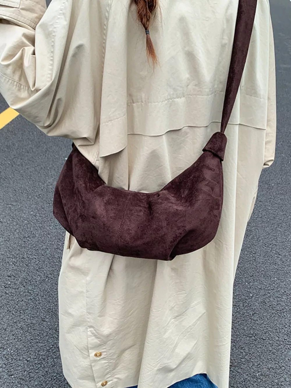 Knotted Strap Crescent Crossbody Bag, image 4