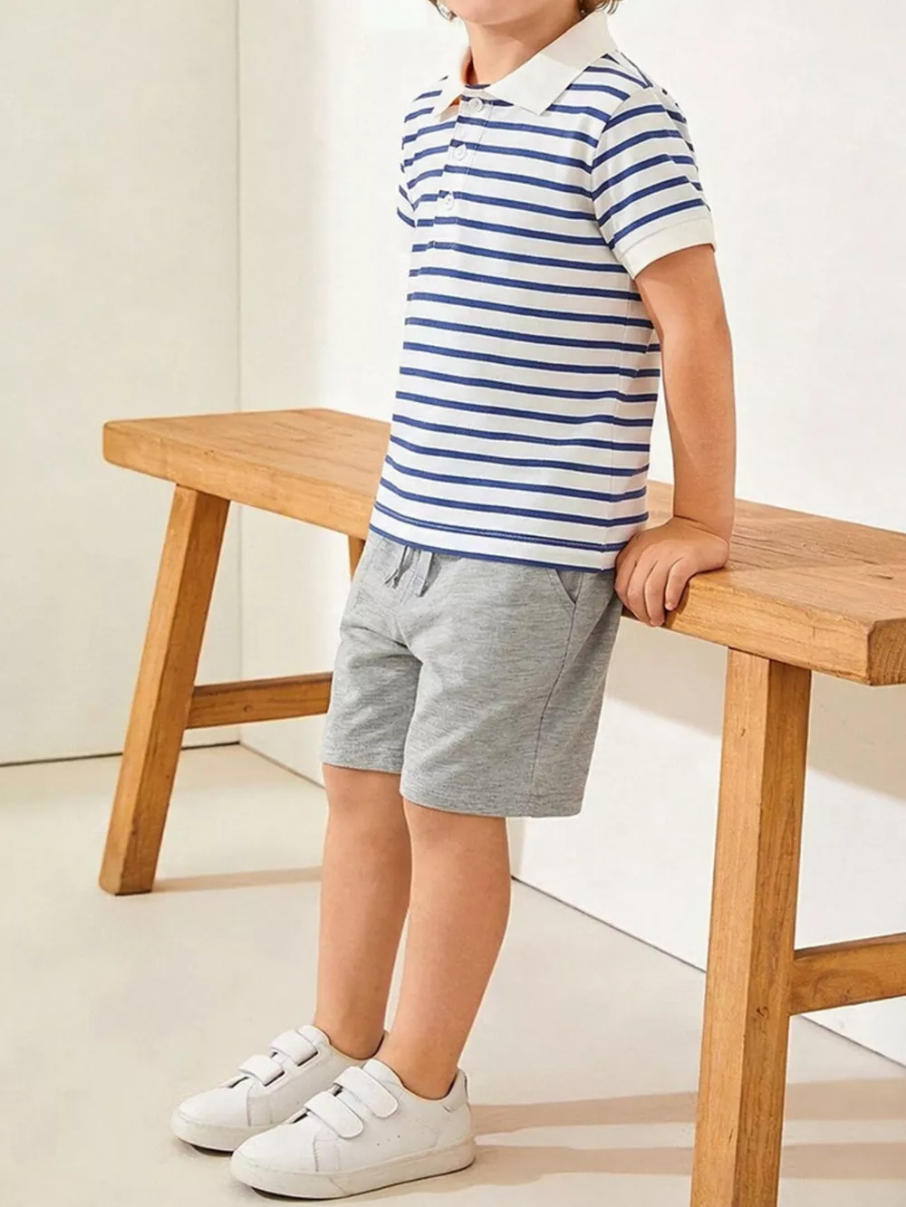 Children's Striped Polo and Shorts Set