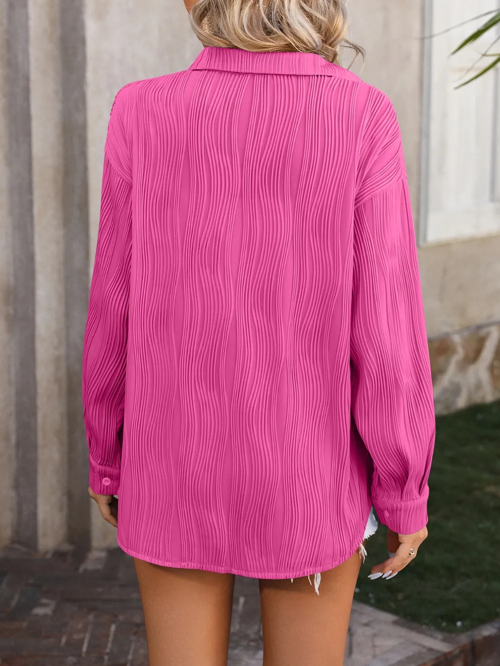 Button Up Dropped Shoulder Shirt, image 22