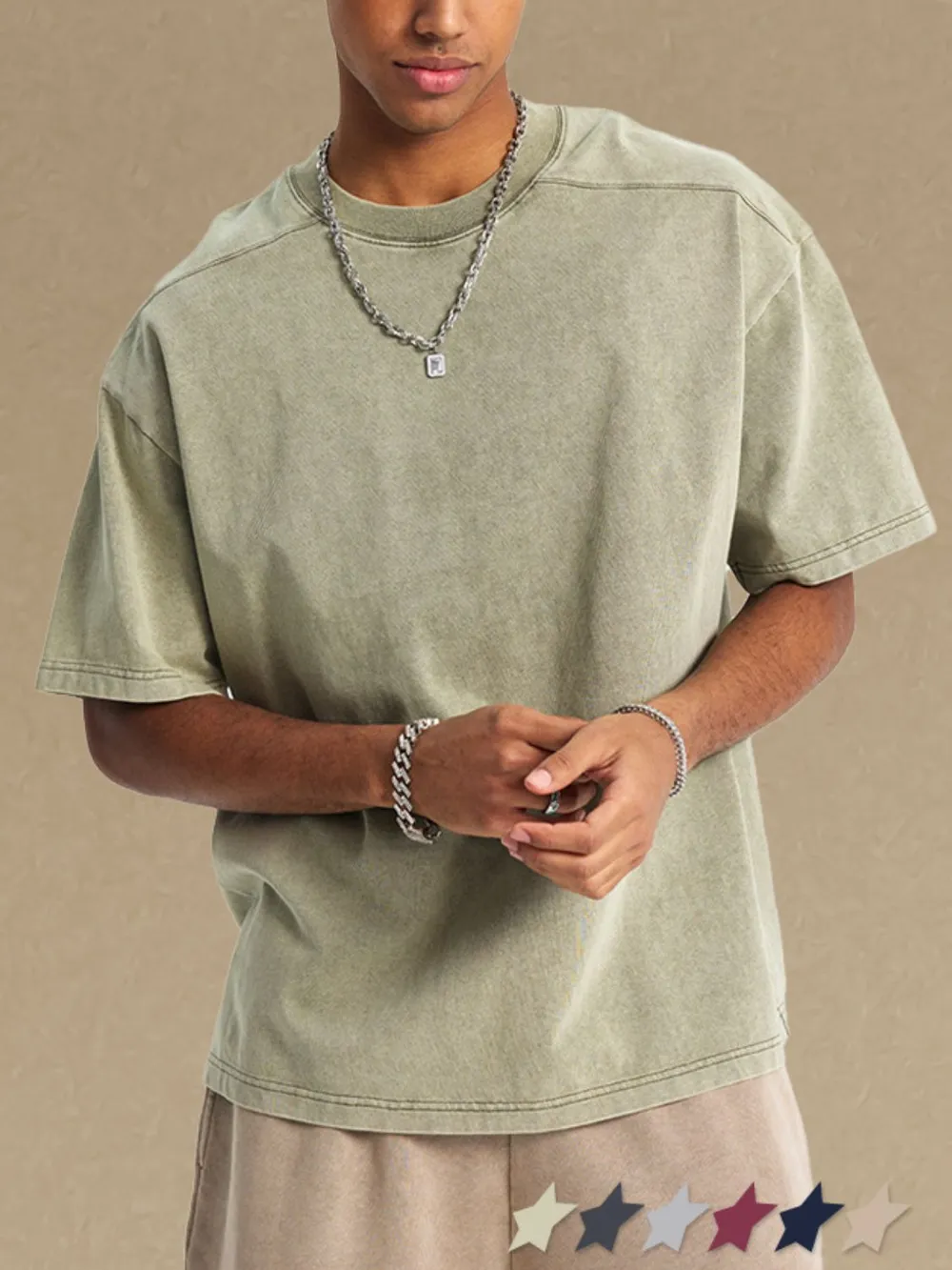 Men's Round Neck Half Sleeve T-Shirt, image 2