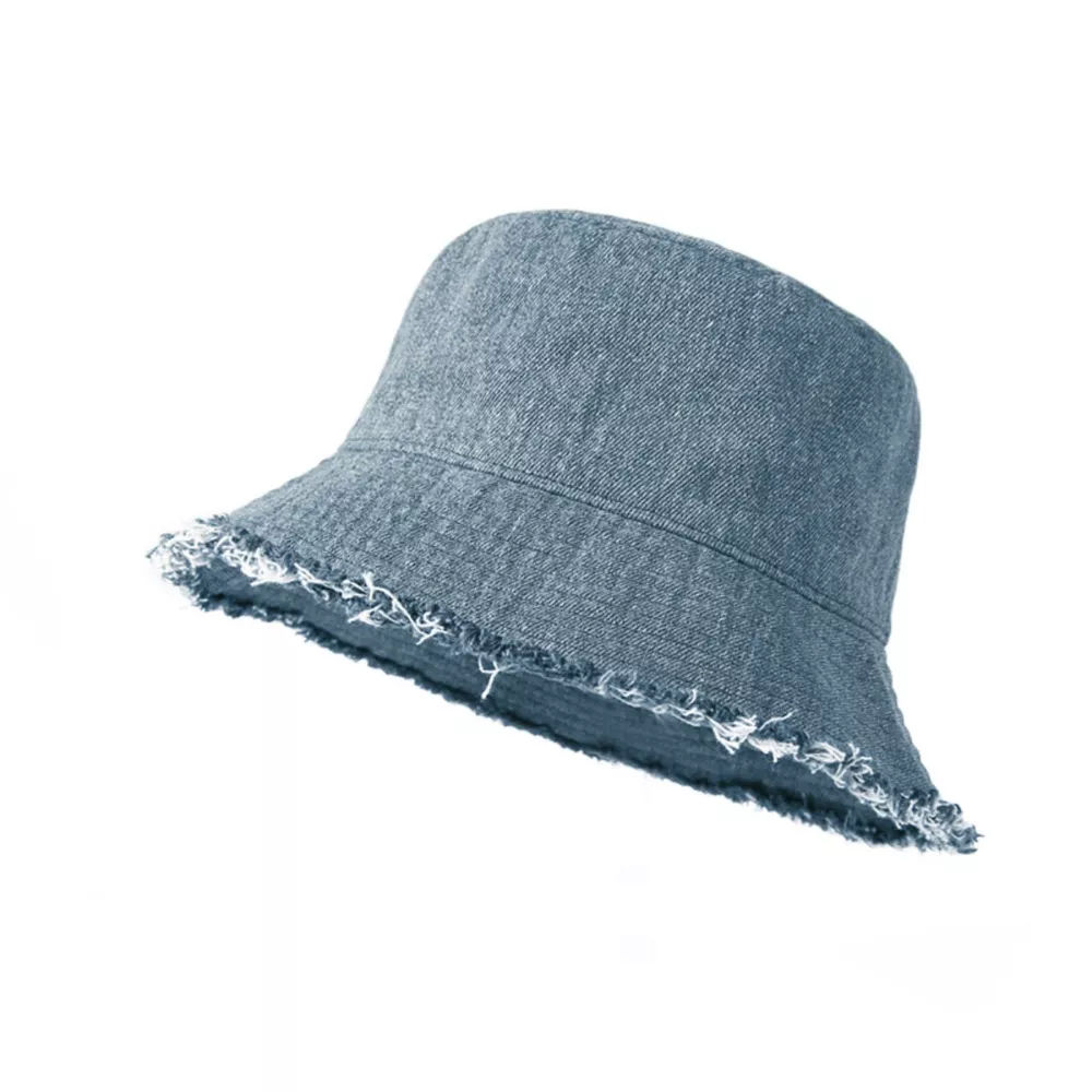 Frayed Hem Denim Bucket Hat, image 4