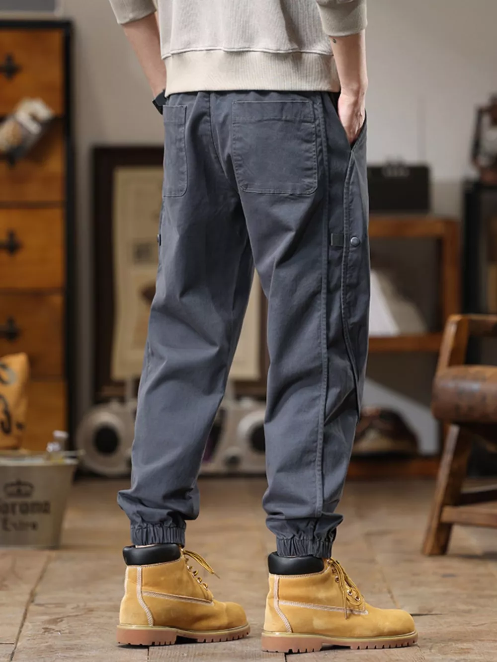 Men's Full Size Drawstring Jogger Pants with Elastic Cuffs Plus Size, image 7
