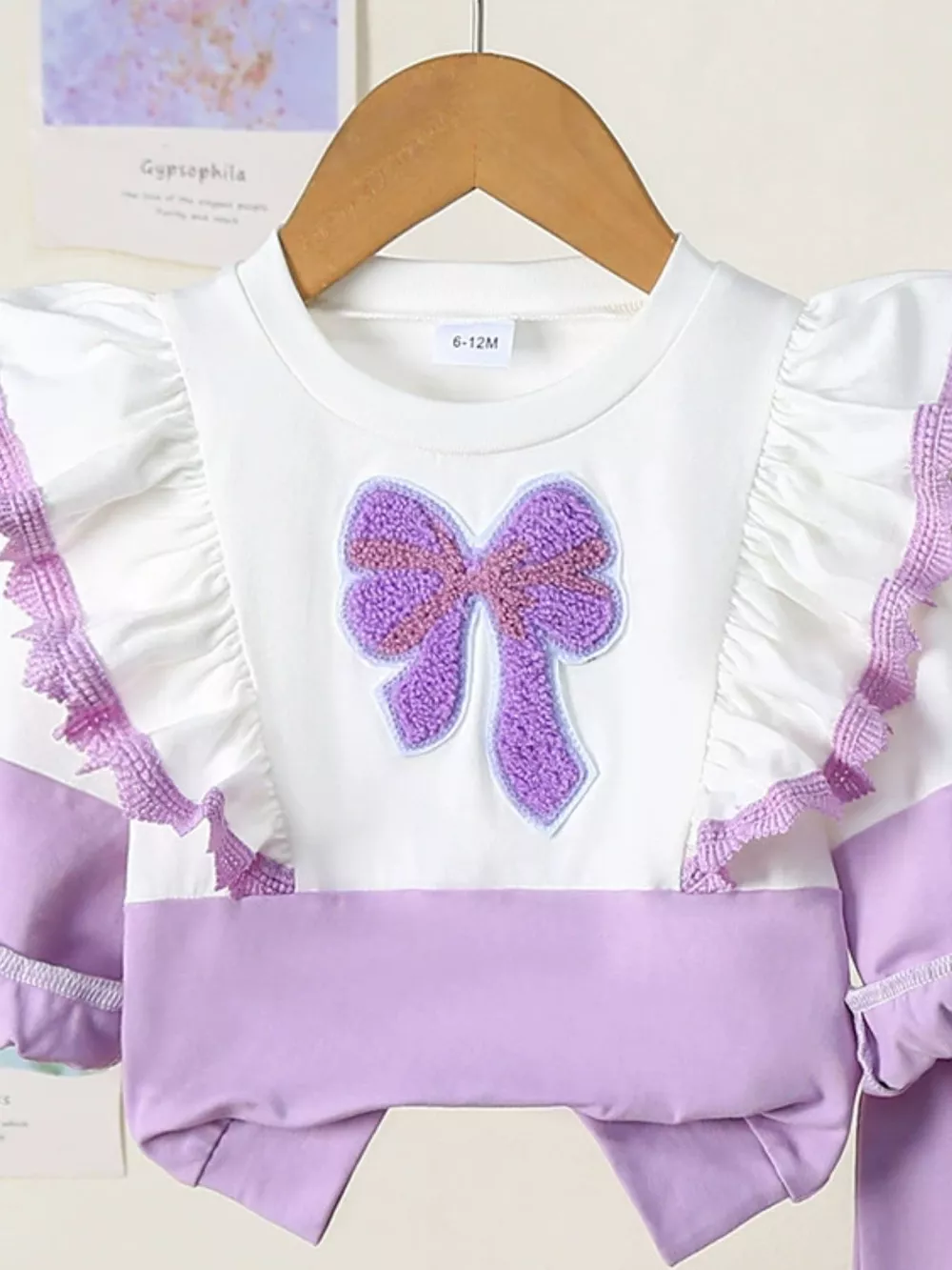 Children's Flower Long Sleeve Top and Pants Set, image 14