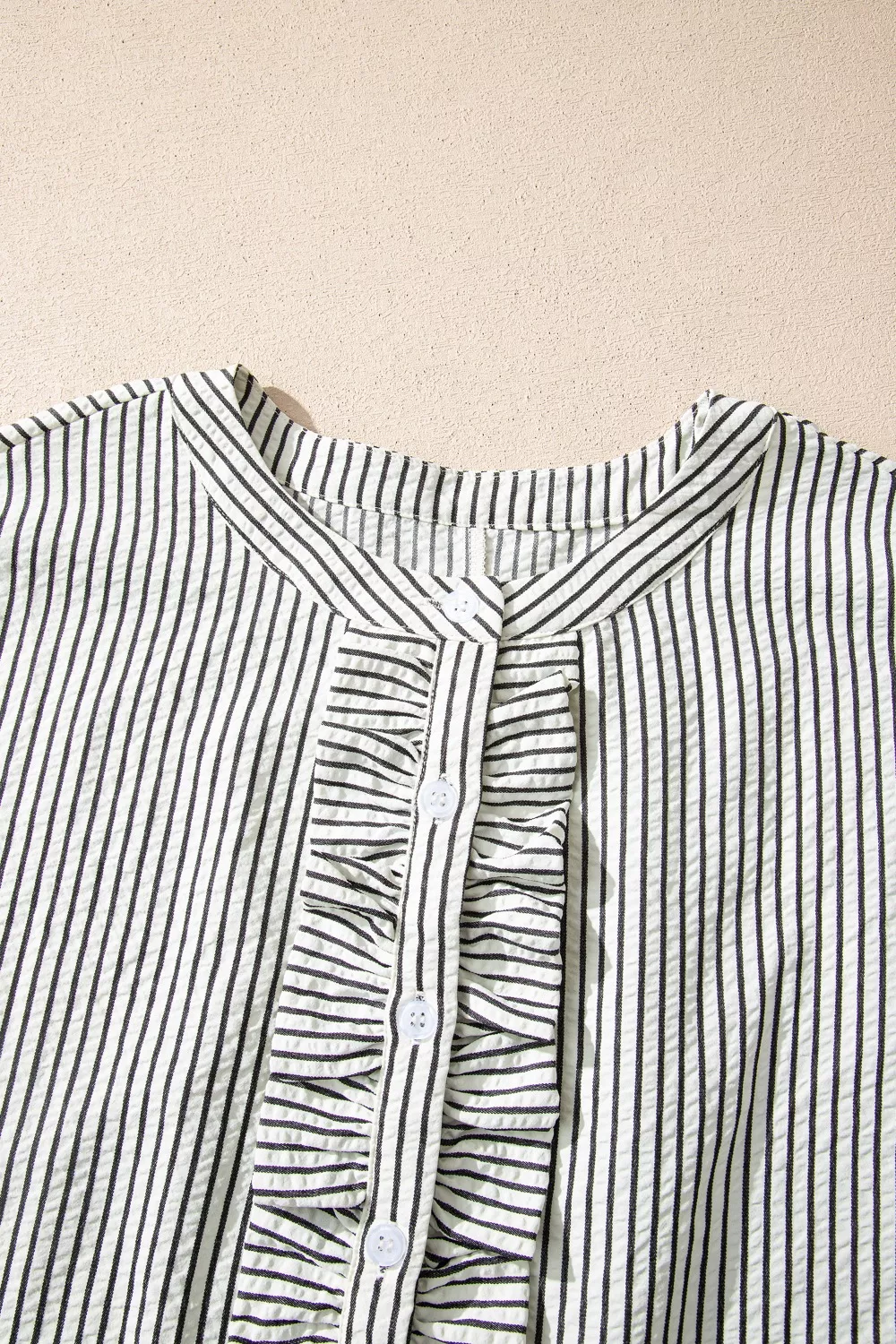 Striped Ruffle Button Front Maxi Dress, image 5