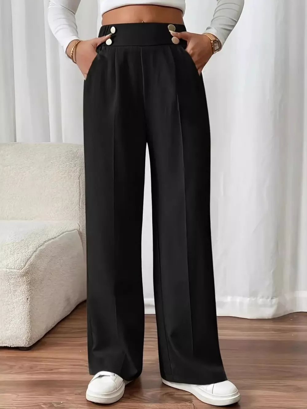 Full Size High-Waisted Wide-Leg Pants Plus Size, image 9