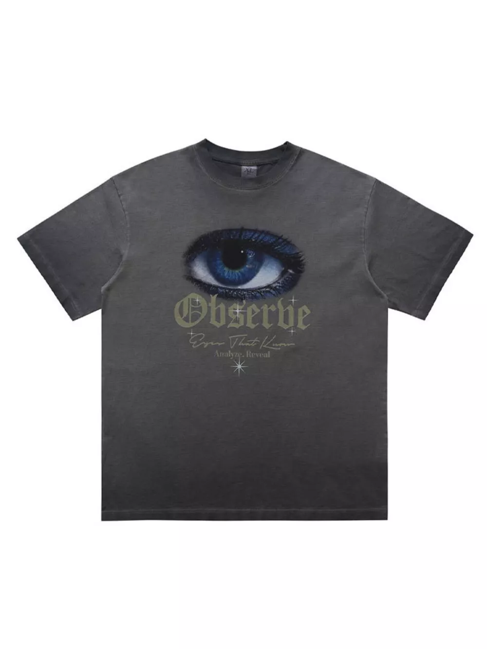 Men's Oversized Eye Graphic Short Sleeve T-Shirt, image 4