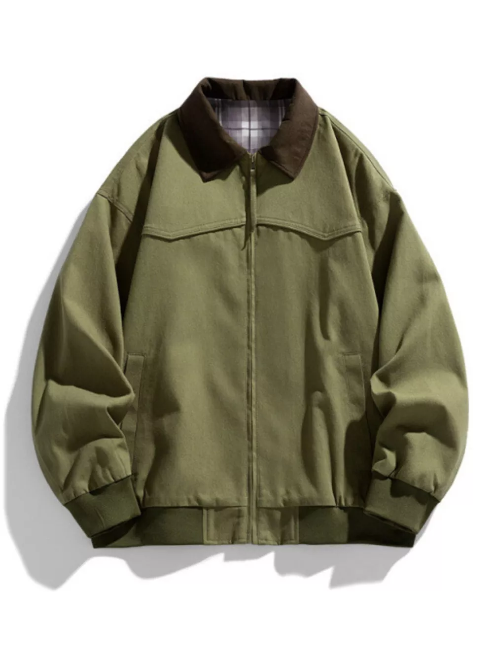 Men's Full Size Zip Up Long Sleeve Jacket Plus Size, image 3