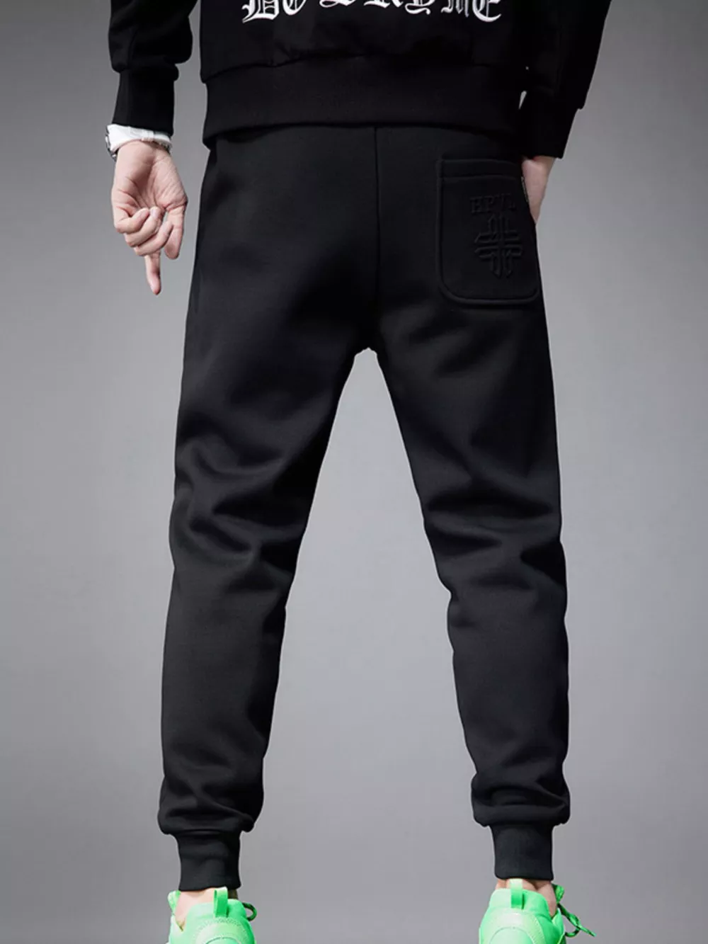 Men's Drawstring Joggers with Pockets, image 2