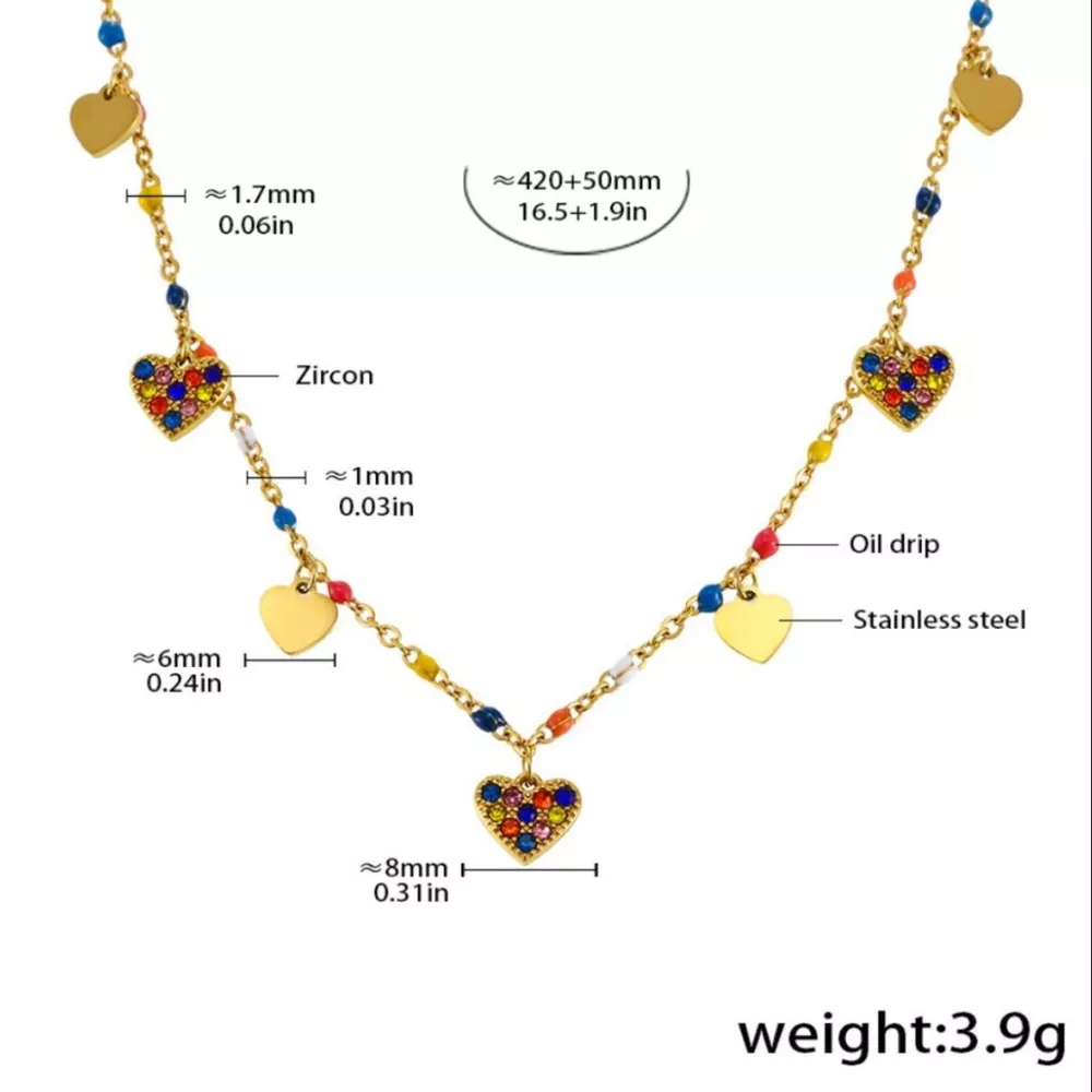 18K Gold-Plated Heart Charm Necklace, image 5
