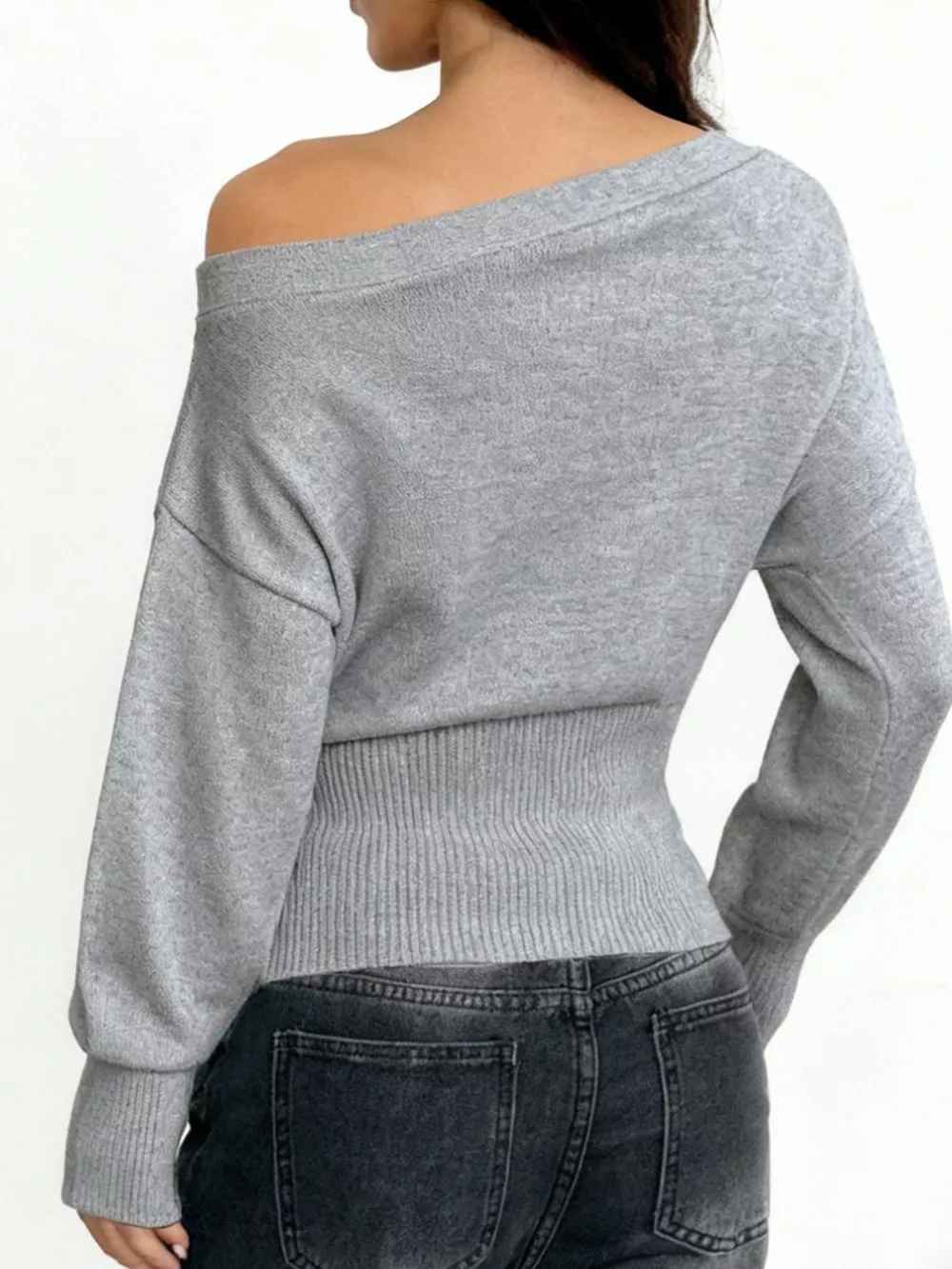 One Shoulder Cropped Sweater, image 10