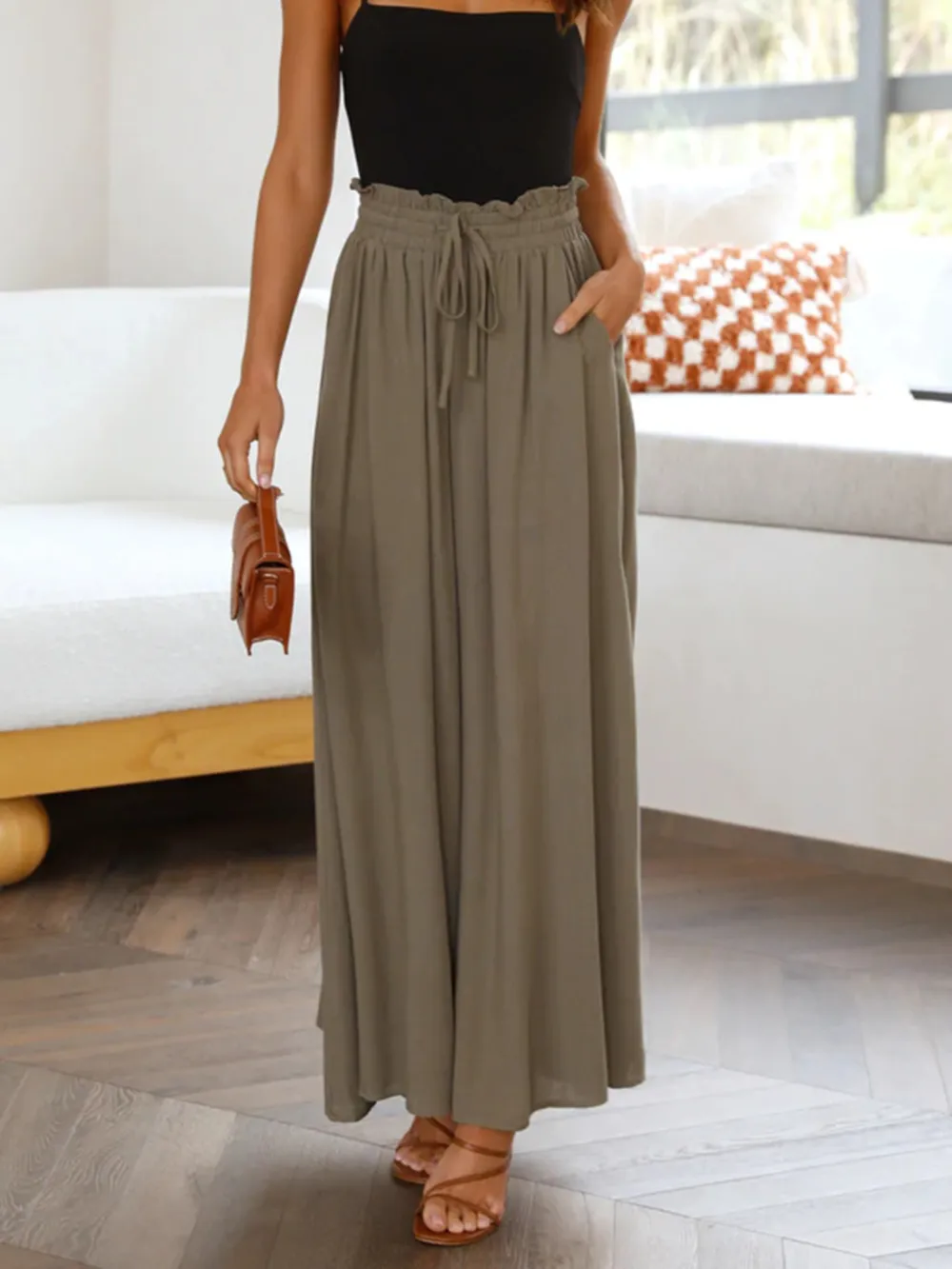 Wide Leg Pants with Pockets, image 10