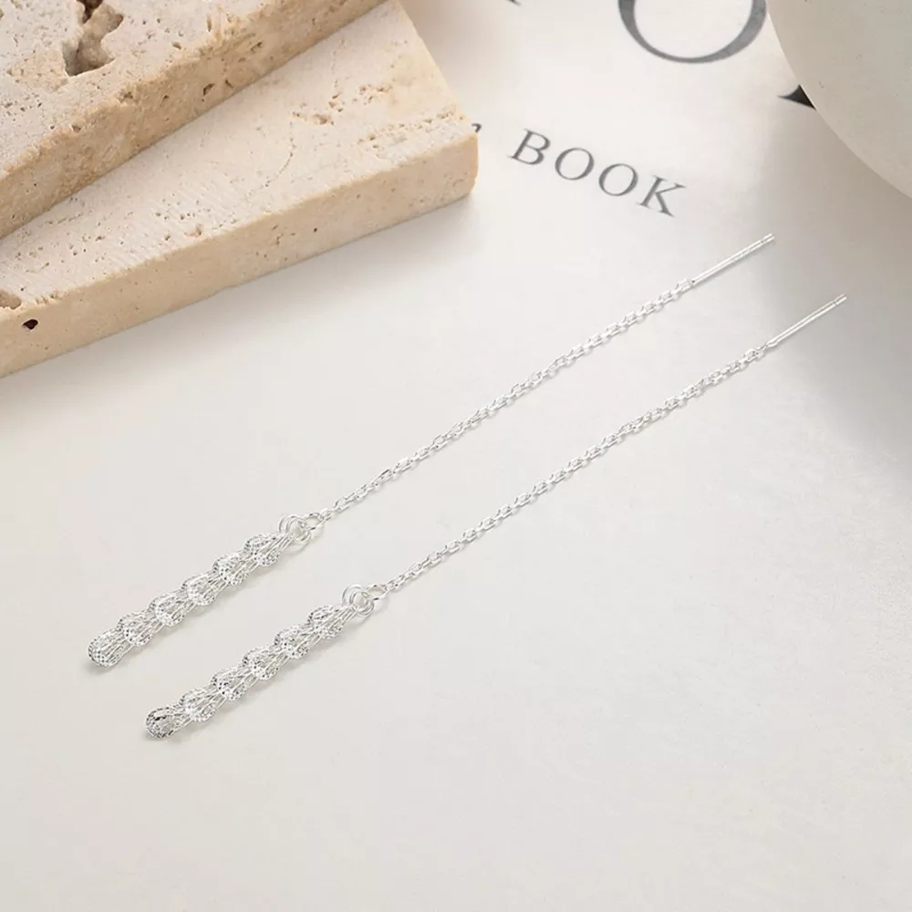 925 Sterling Silver Threader Earrings, image 3