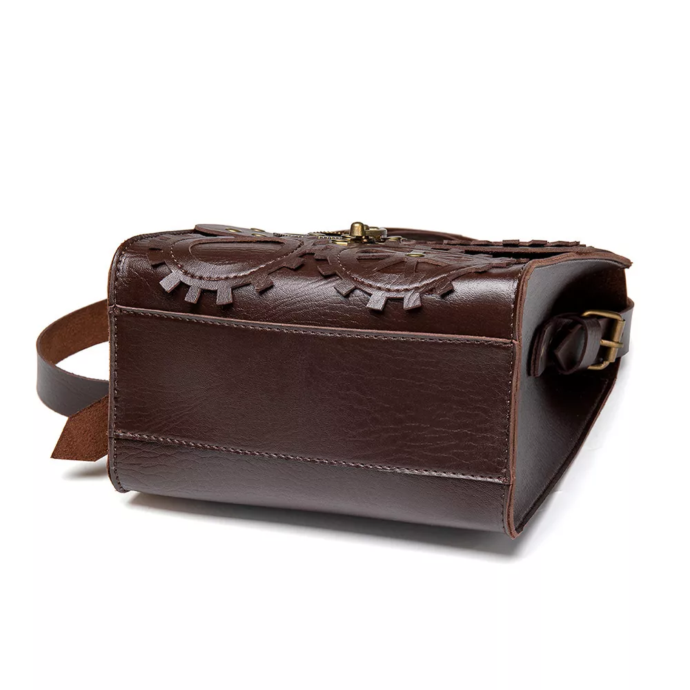 Steampunk Gear Decorated Crossbody Bag, image 7