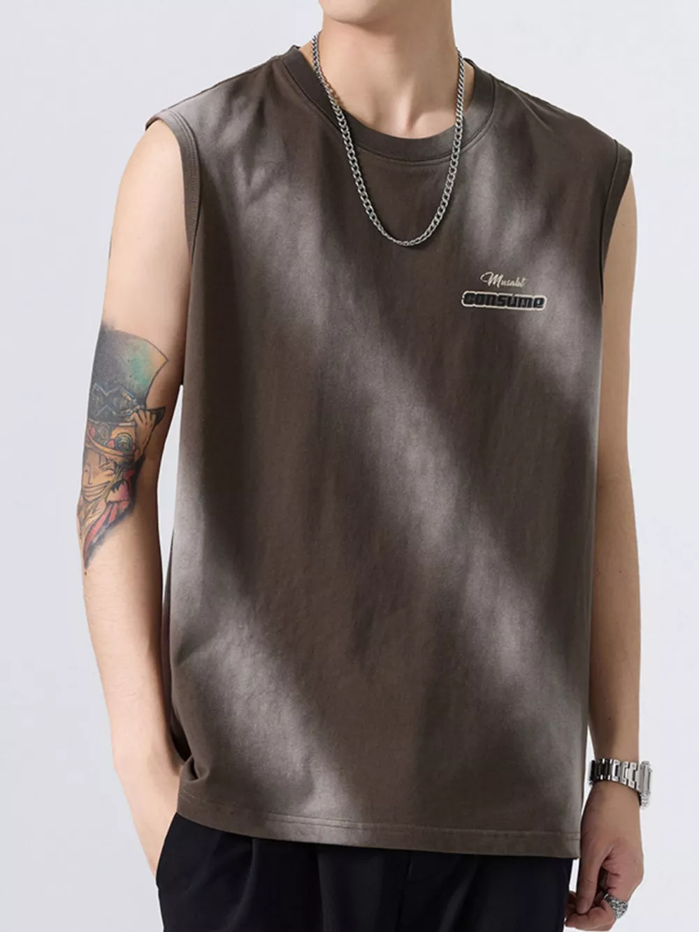 Men's Plus Size Round Neck Tank, image 7