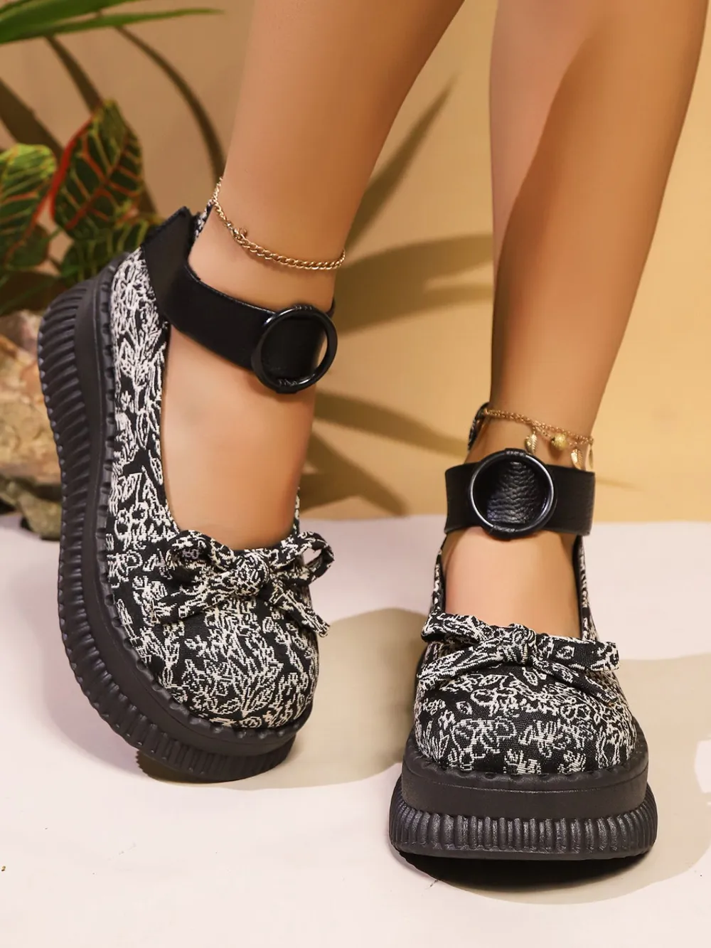 Bow Round Toe Platform Loafers, image 5