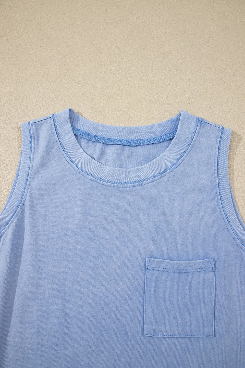Round Neck Tank with Chest Pocket, image 17