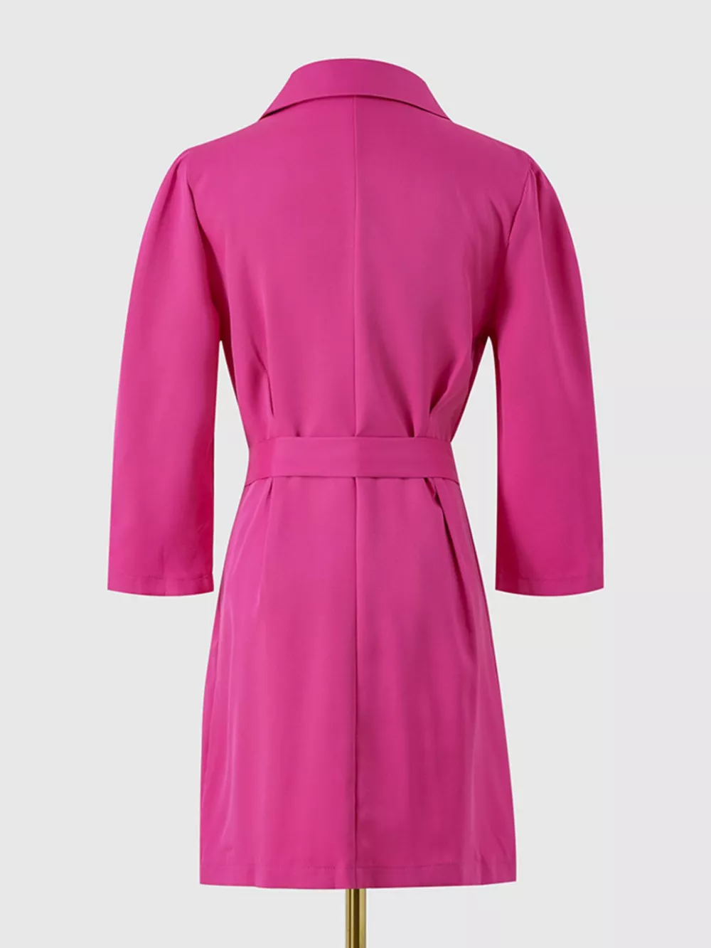 Double-Breasted Blazer Dress with Embellished Belt, image 8