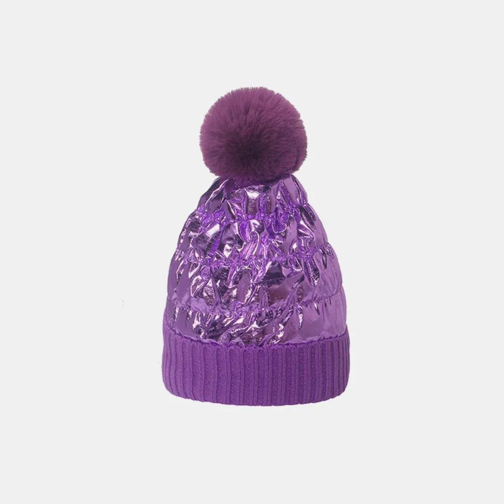 Thermal Knit Hat with Pompom, image 8