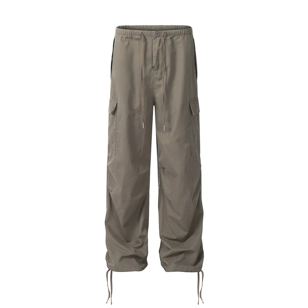 Men's Casual Drawstring Cargo Pants with Multiple Pockets, image 2